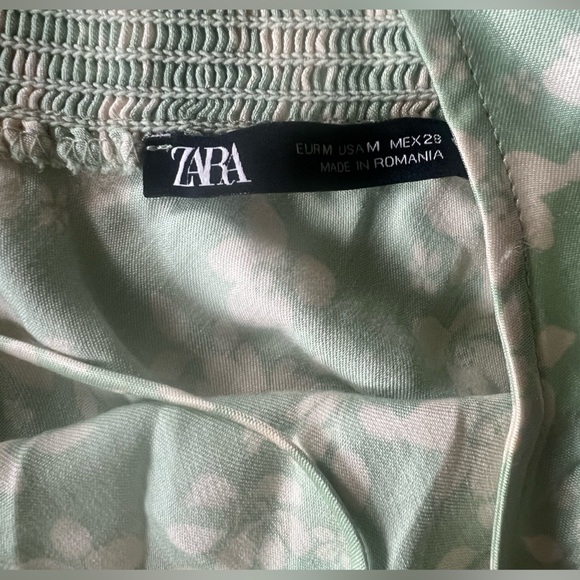 Zara Floral Print Satin Dress - Picture 6 of 6